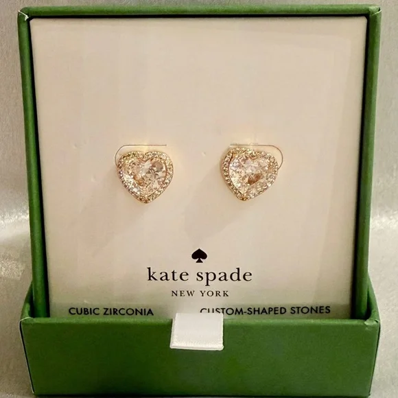 Kate Spade “My Love” Heart Earrings - Picture 1 of 6